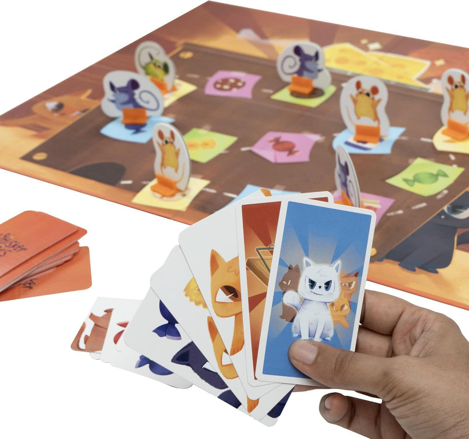 LoveDabble Cheese Heist Showdown! Whisker Wars: Join The Furry Frenzy as Your Cats Race to Stop Pesky Mice | Exciting Board Games & Puzzles for Kids & Family | 2-4 Players | Birthday Gifts for Kids