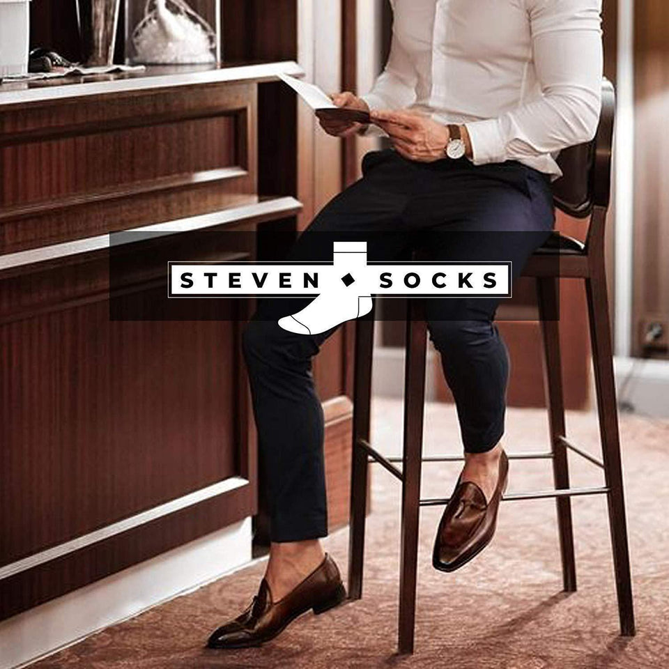 Steven's Socks Stevens Socks Low Cut Invisible Mens 7-12 Women 8.5-13.5 Unisex Anti-Slip Low-Cut No Show White 6PK Solid