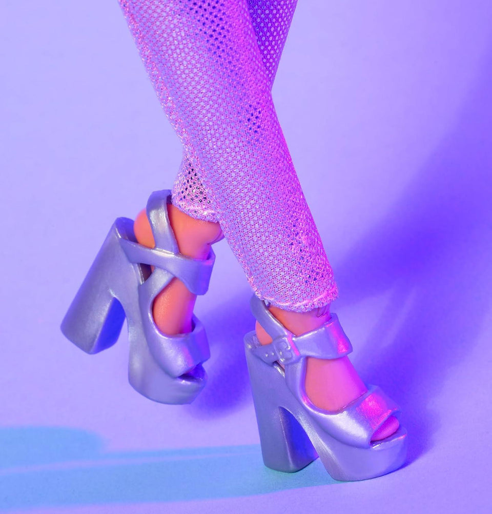 Barbie Looks Doll, Collectible No. 22 with Pixie Cut & Modern Y2K Fashion, Sequined Pink Halter Jumpsuit with Silver Heels