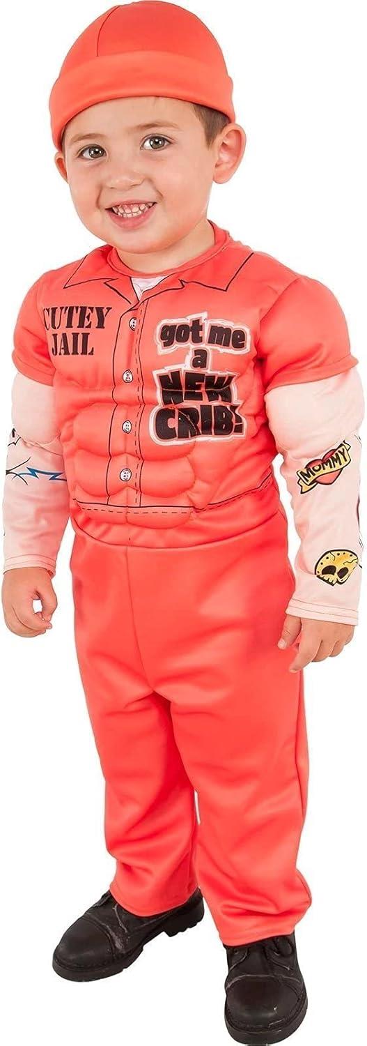 Rubie's II costume 630956-m child's muscle man prisoner costume, medium, multicolor