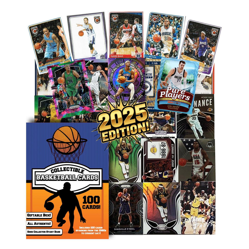 100 Basketball Cards Bulk Set Random Mix Trading Cards Variety Pack Starter Set Rookie Cards Stars Legends Assorted for Kids and Collectors
