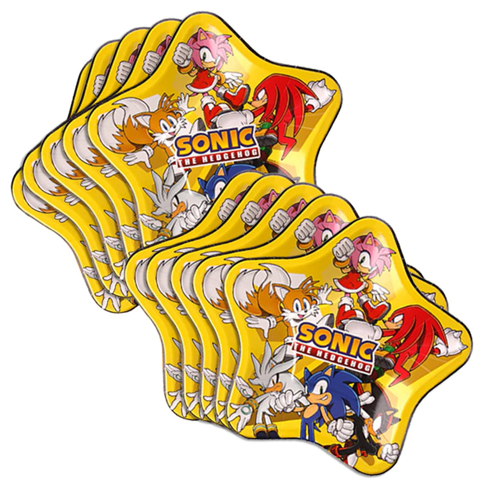 Sonic The Hedgehog Birthday Party Small Paper Plates 10 Pieces