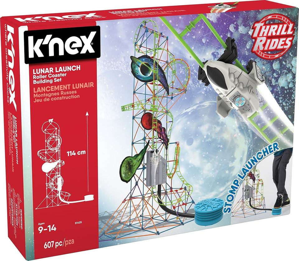 K'NEX Thrill Rides Lunar Launch Roller Coaster Building Set
