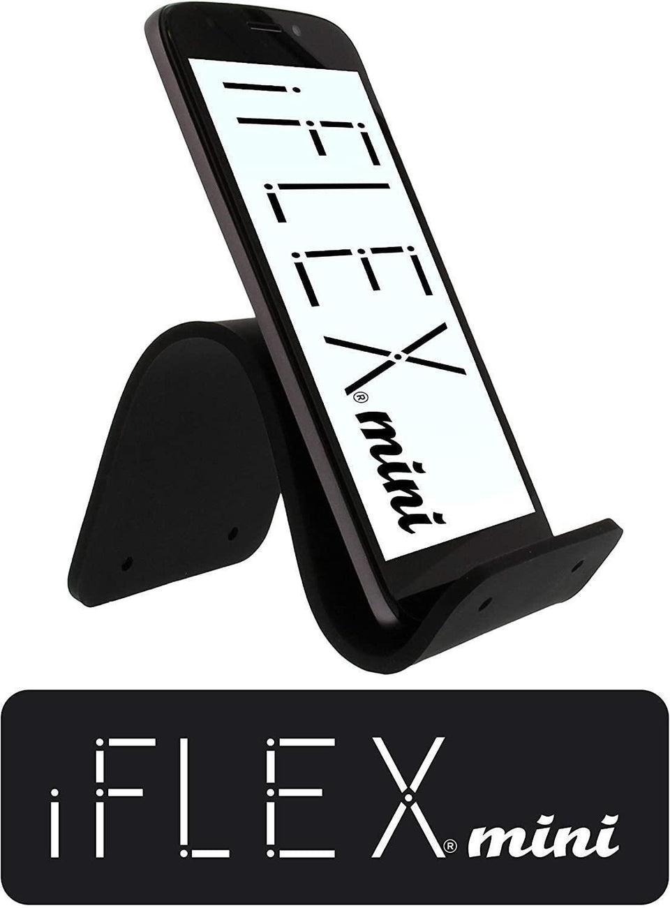 iFLEX Mini Cell Phone Silicone Holder Black Universal Mount Hands-Free
