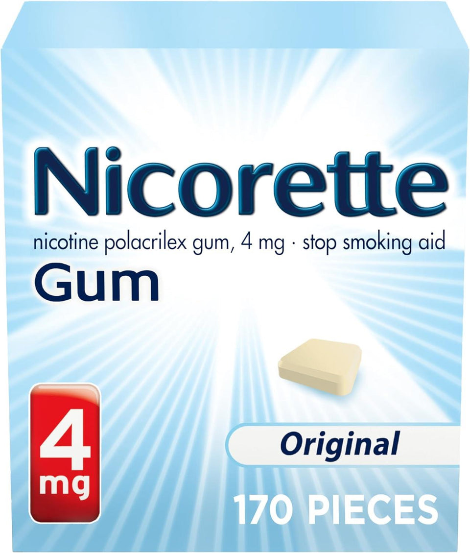 Nicorette Nicotine Gum Original 4mg 170ct