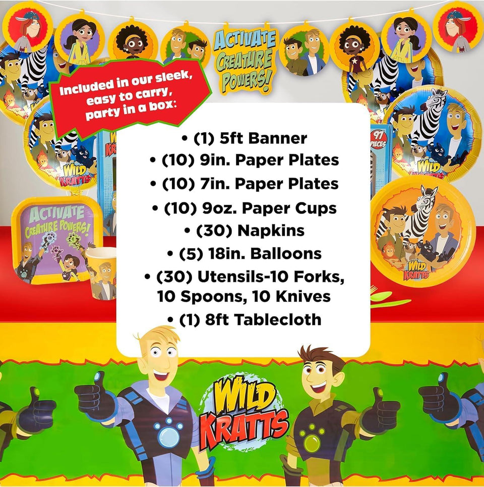 Wild Kratts Foil Balloons 5 Pack Birthday Party Decorations Official For Kids