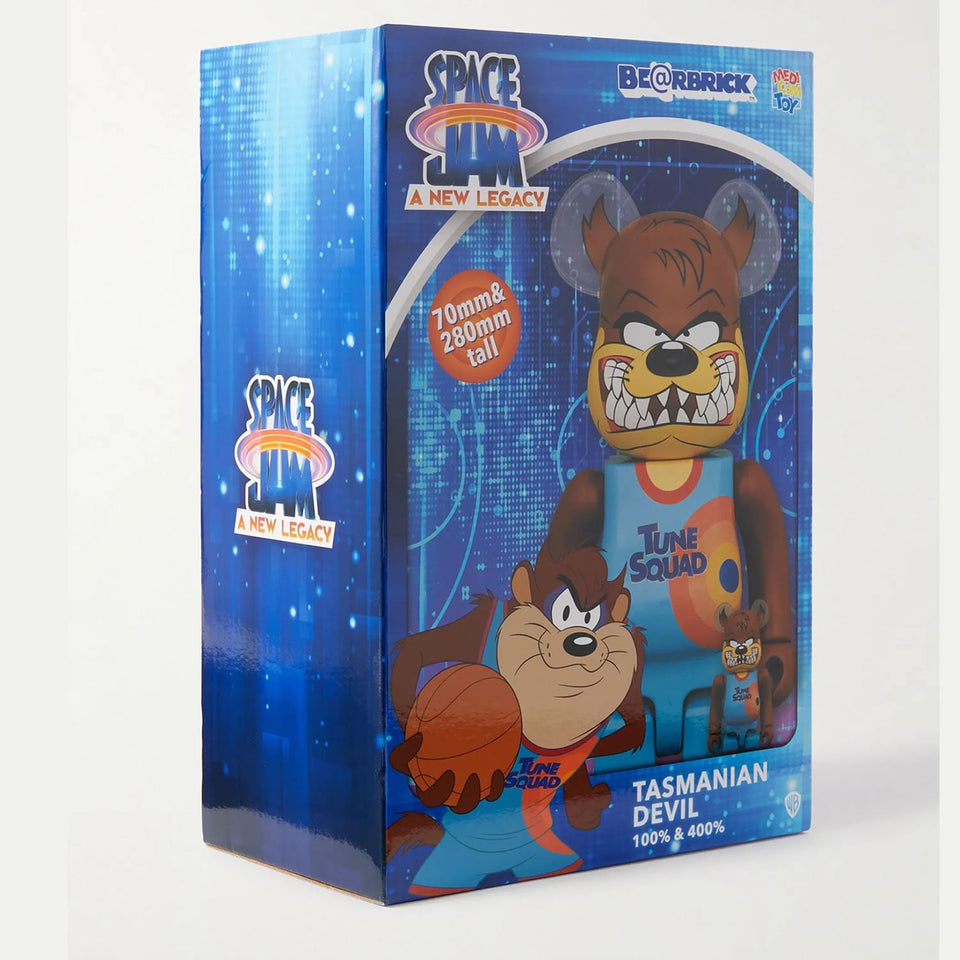 Space Jam Tasmanian Devil 400% 100% Bearbrick Be@rbrick Tune Squad Figure Set Medicom Toy