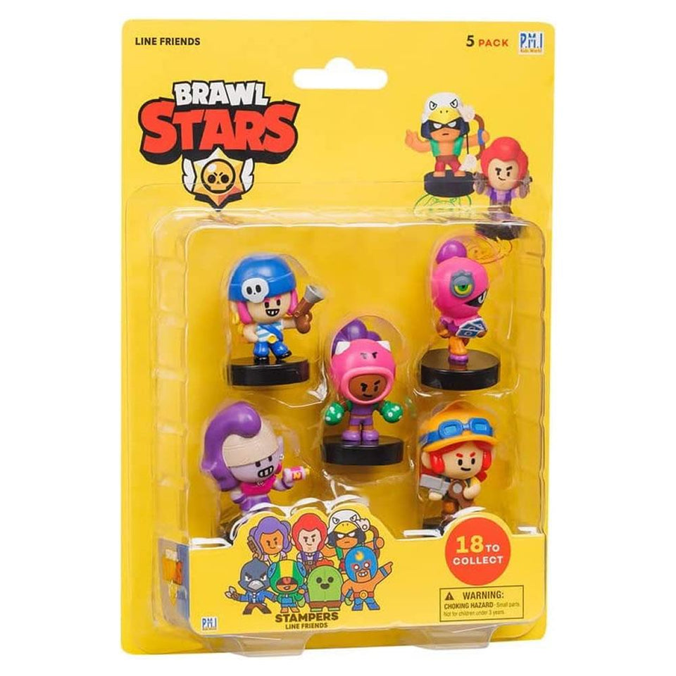 Brawl Stars Stamps 5pk Cake Toppers Jessy Rosa Tara Emz Piper Brawler Set PMI International