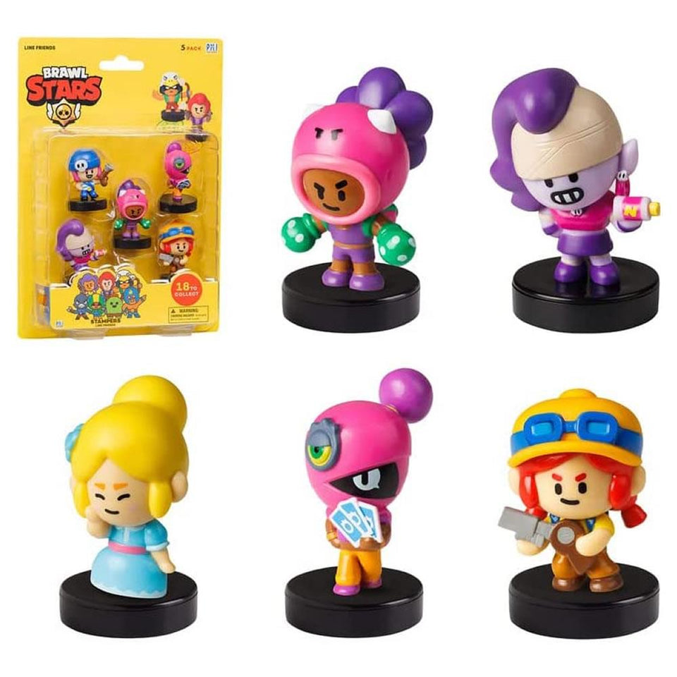 Brawl Stars Stamps 5pk Cake Toppers Jessy Rosa Tara Emz Piper Brawler Set PMI International