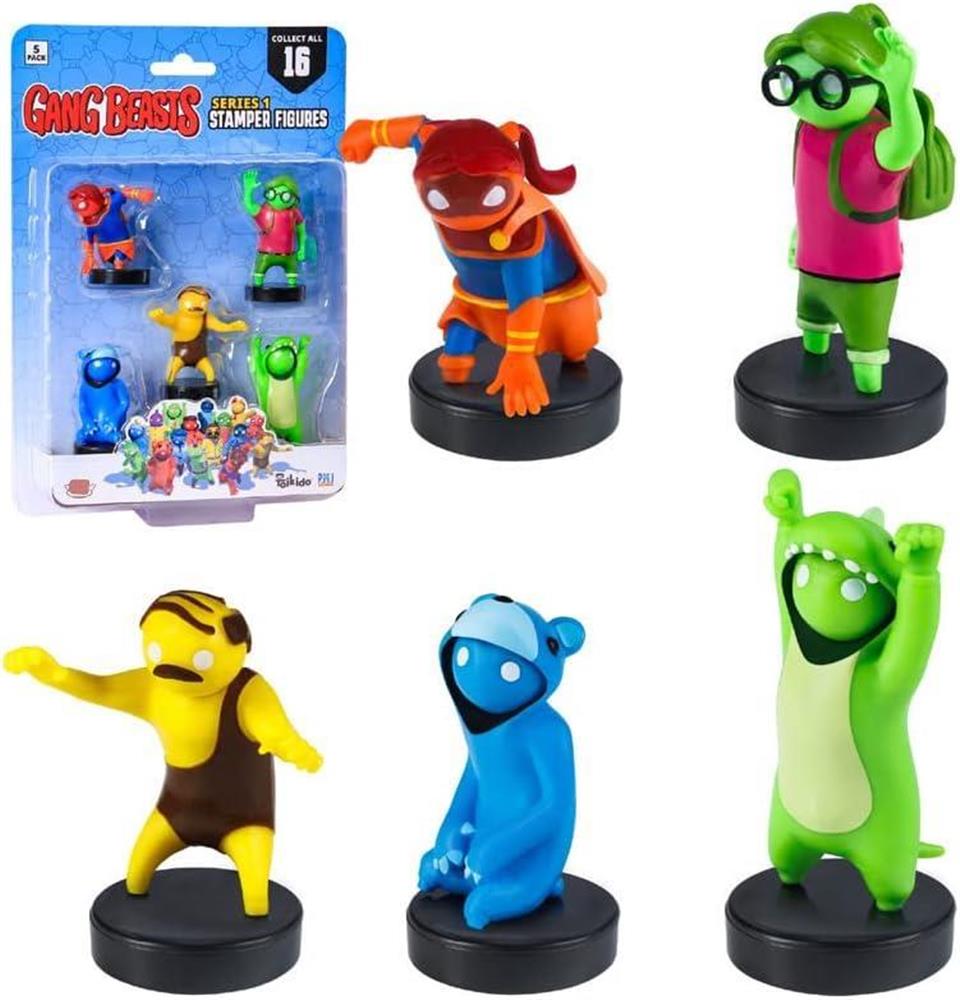 Gang Beasts Stamper Figures 5pk Video Game Character Mini Stamp PMI International