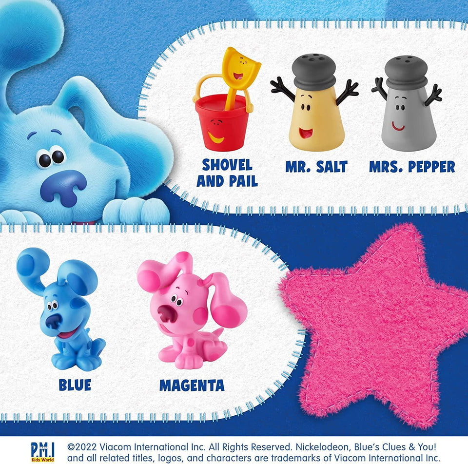 Blues Clues Pencil Toppers 5pk Shovel Pail Salt Pepper Magenta Nickelodeon Figures PMI International