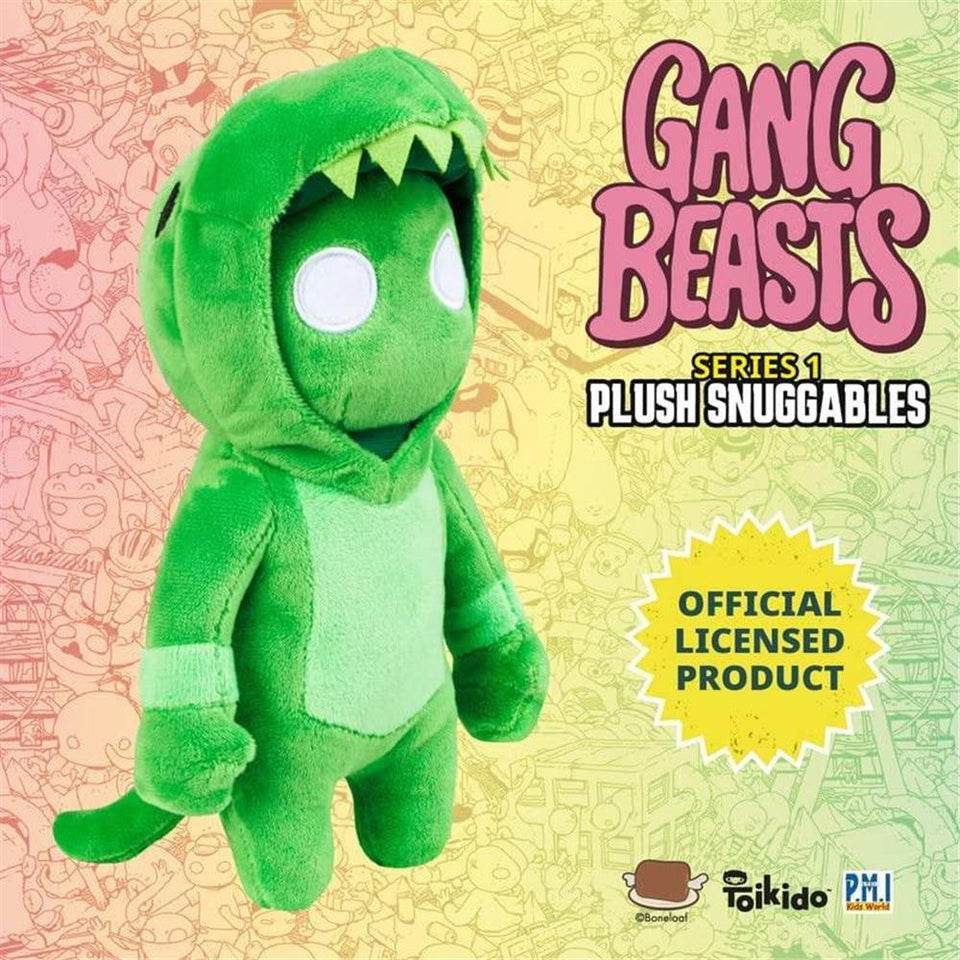 Gang Beasts Green Dragon Red Cat Plush 8" Doll Video Gaming Character Bundle Set PMI International