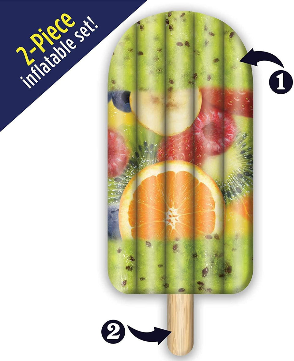 Fruit Popsicle Inflatable Pool Float Tube & Noodle 2-in-1 Floats Raft Mighty Mojo