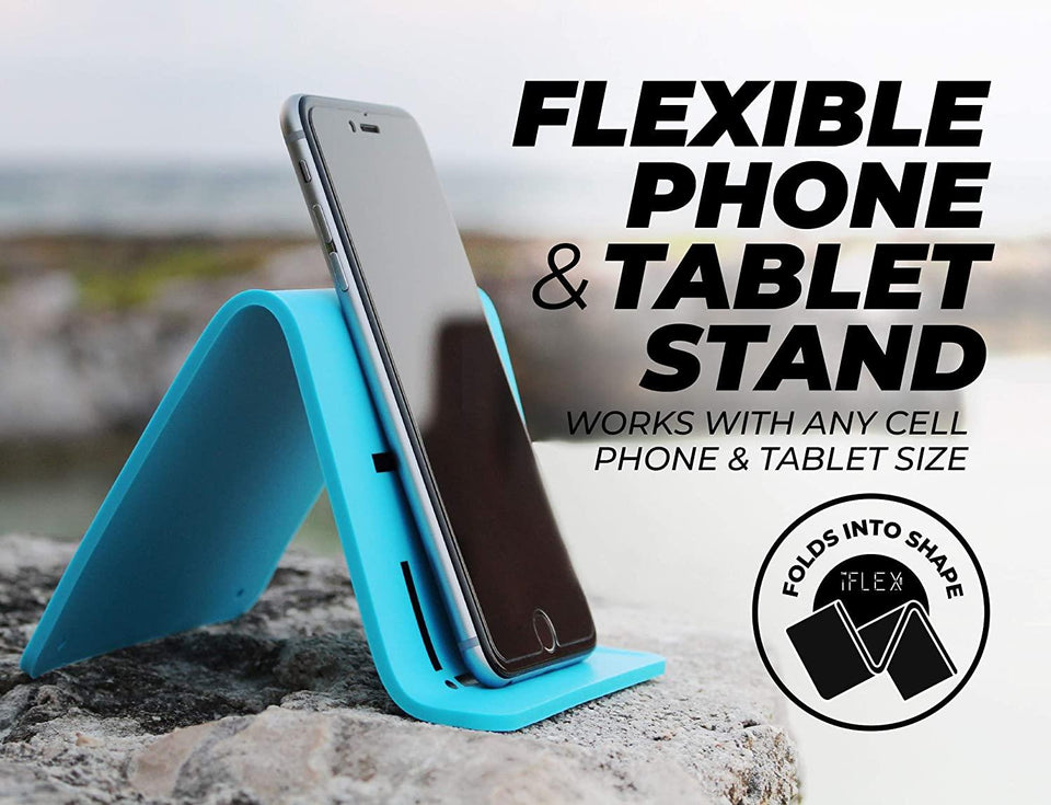 iFLEX Cell Phone Tablet Stand Original Black Non-Slip Grip Waterproof Universal Hands-Free