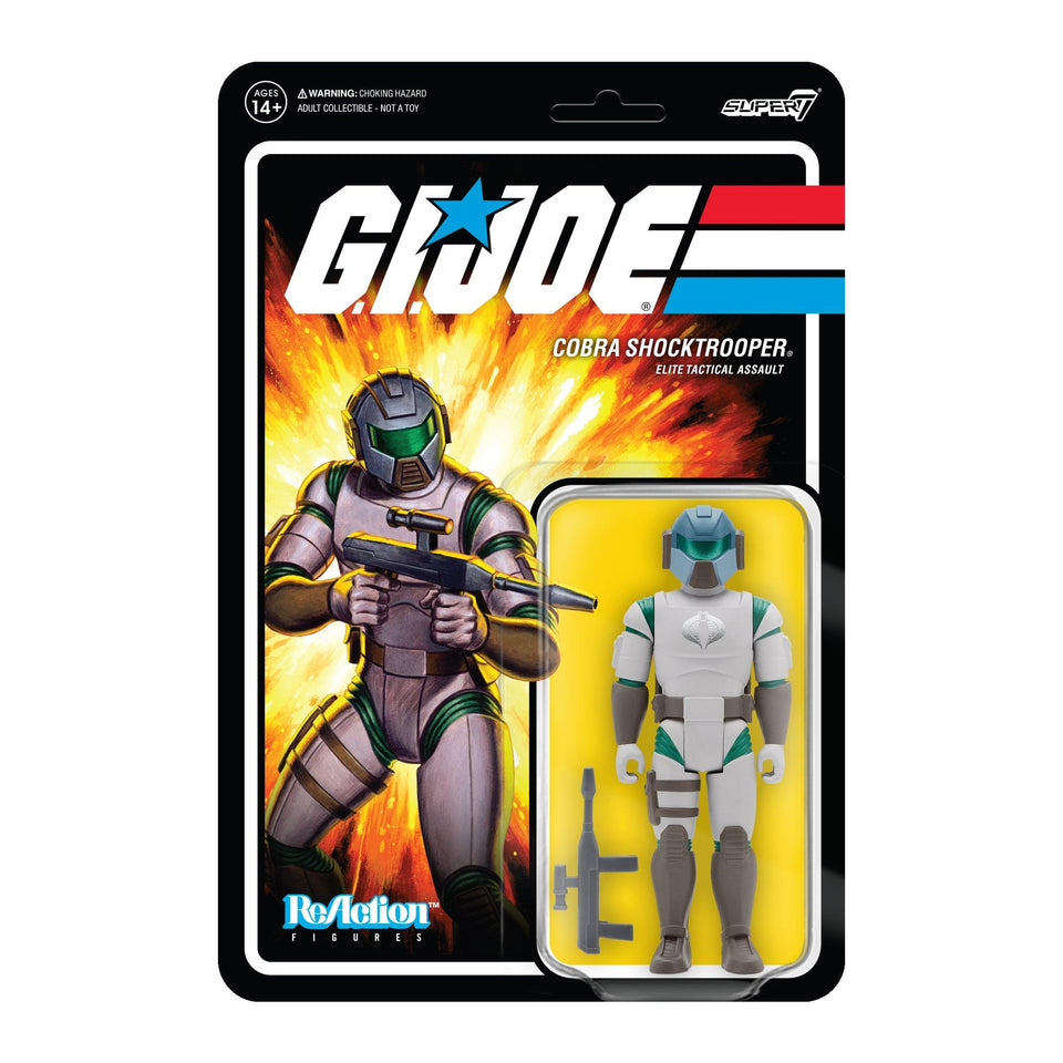 G.I. Joe Cobra Shocktrooper Rifle A Green Elite Tactical Assault Figure Super7