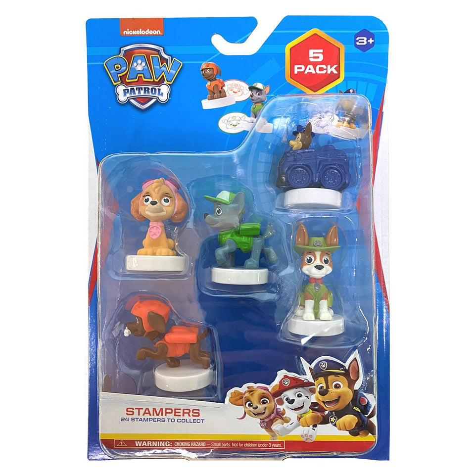 Paw Patrol Characters Stampers 5pk Chase Cruiser Truck Rocky Tracker Figures PMI International