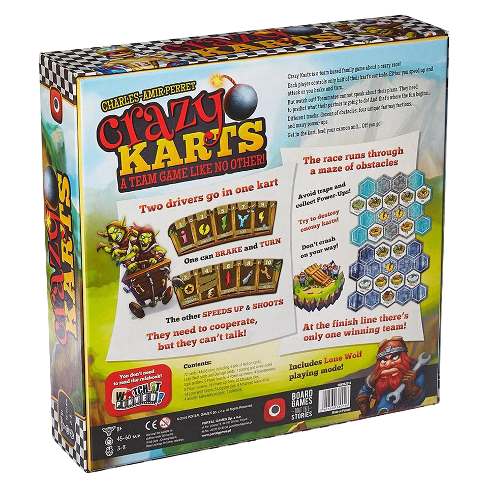 Crazy Karts Medieval Wicked Racing Board Game Portal Games