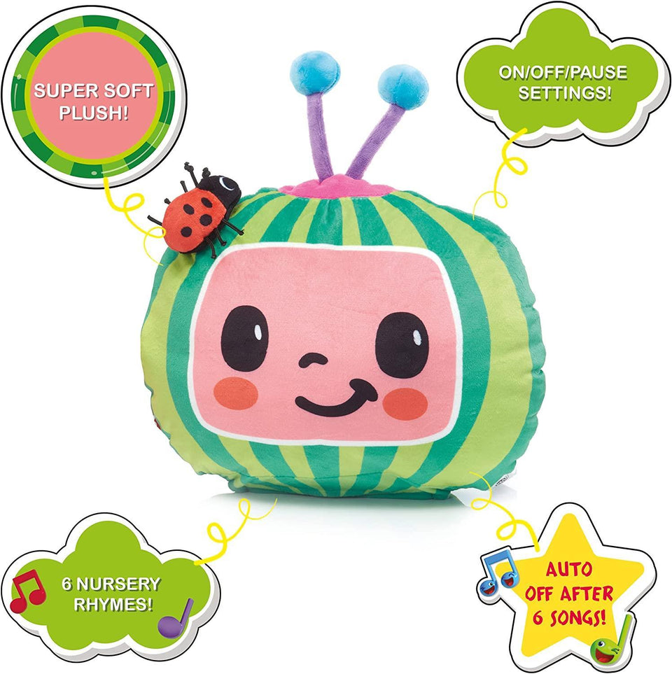 CoComelon Musical Sleep Soother Nursery Rhymes Plush Watermelon Toy WOW! Stuff