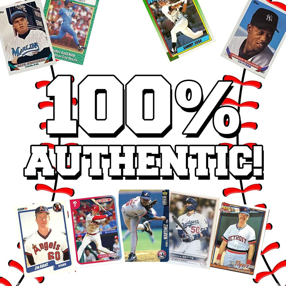 Baseball Trading Collector Cards 100ct Assorted Players Superstars Box Set Mighty Mojo