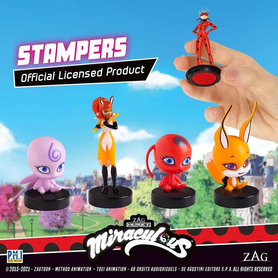 Miraculous Ladybug Stamps 5pk Birthday Party Supplies Favors Figure Set PMI International