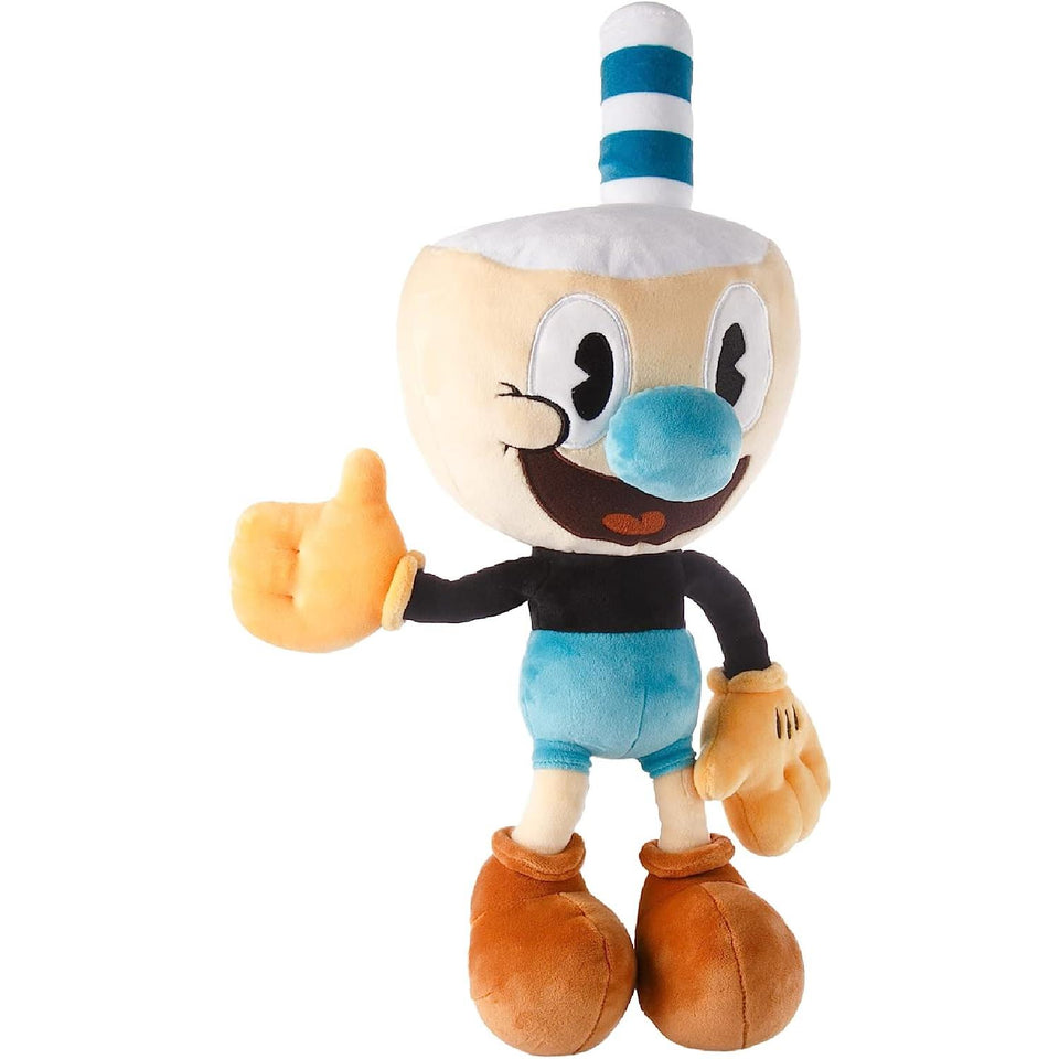 The Cuphead Show Mugman Plush Doll 15" Animated Series Character Soft Toy Mighty Mojo