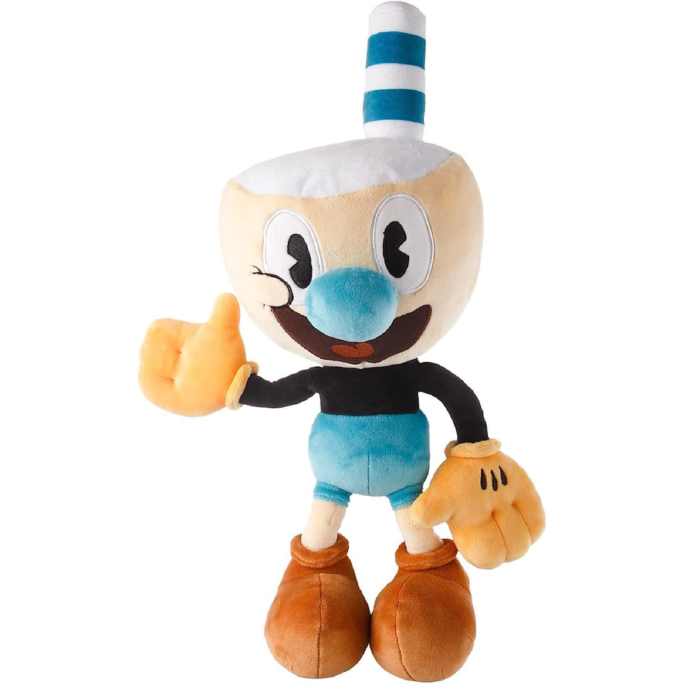 The Cuphead Show Mugman Plush Doll 15" Animated Series Character Soft Toy Mighty Mojo