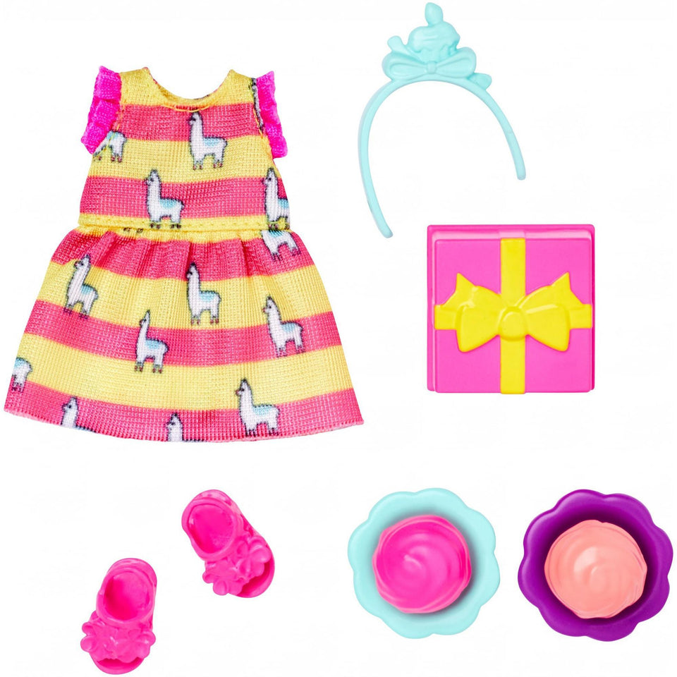 Barbie Club Chelsea Birthday Doll Accessories Pack Llama Dress GHV61 M –  Archies Toys