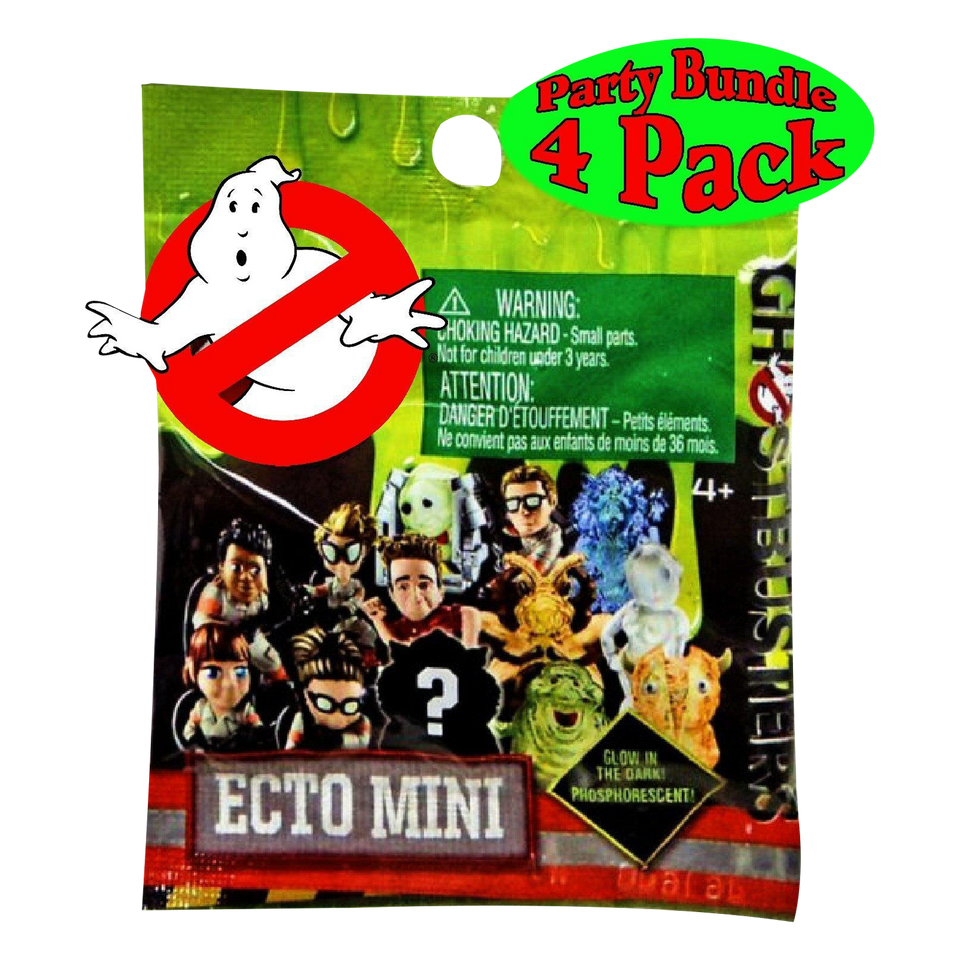 Ghostbusters Ecto Minis Blind Bags 4-pack Glow in Dark Ghosts Mystery Figures