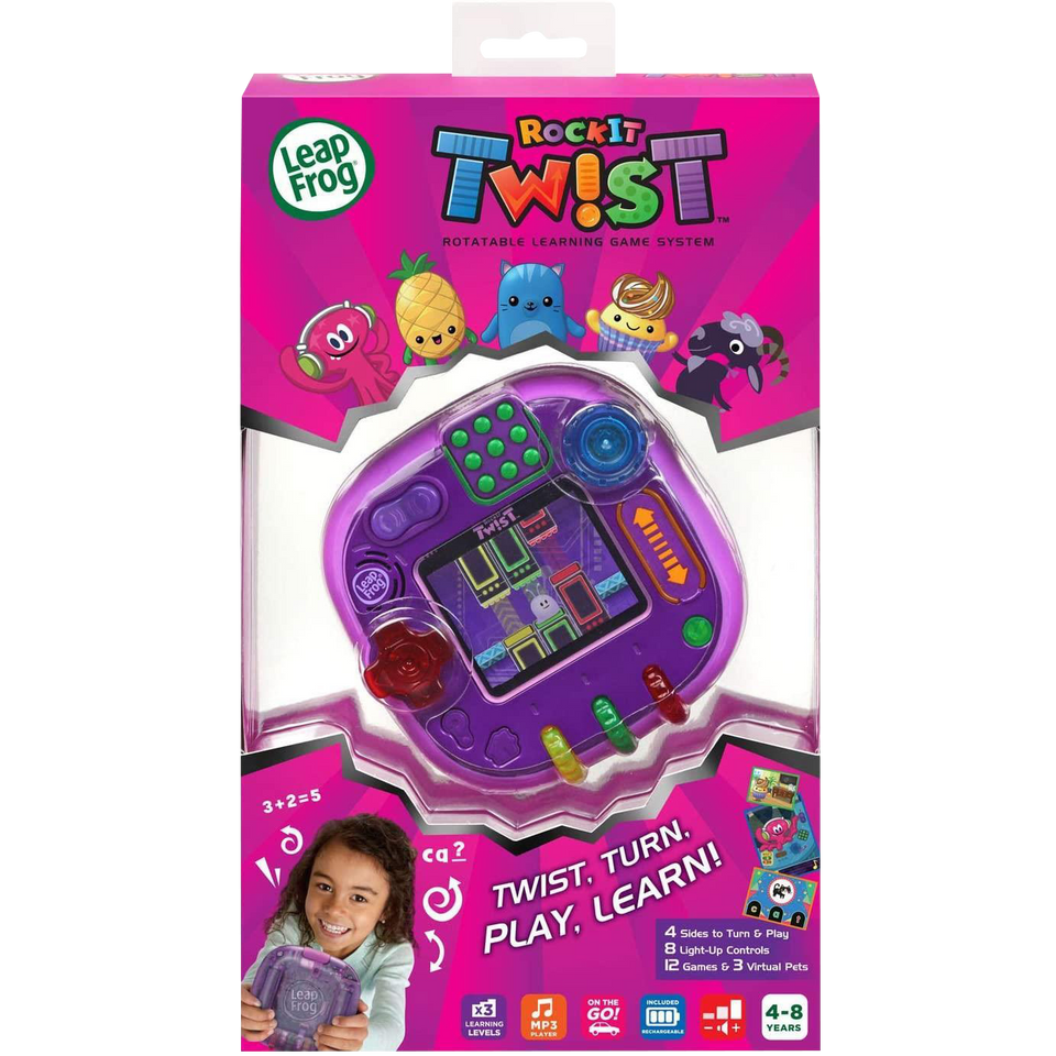 LeapFrog RockIt Twist Game System Purple Handheld Learning Interactive