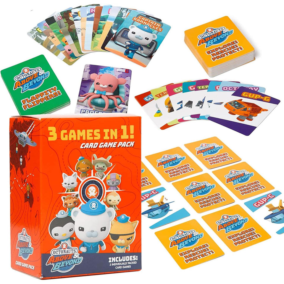 Octonauts Kids Classic Card Game 3 pack Memory Go Fish Old Maid Bundle Mighty Mojo