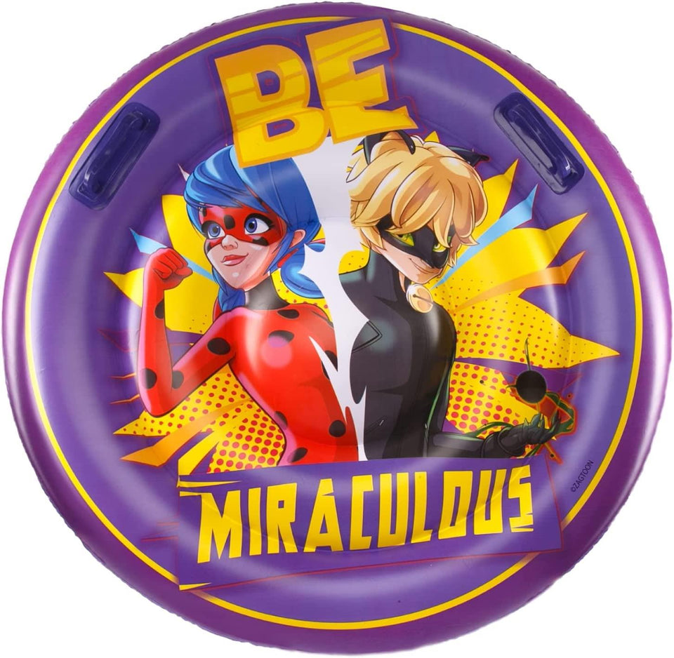 Miraculous Ladybug & Cat Noir Pool Float Inflatable Tube 34" Leak-Proof Mighty Mojo