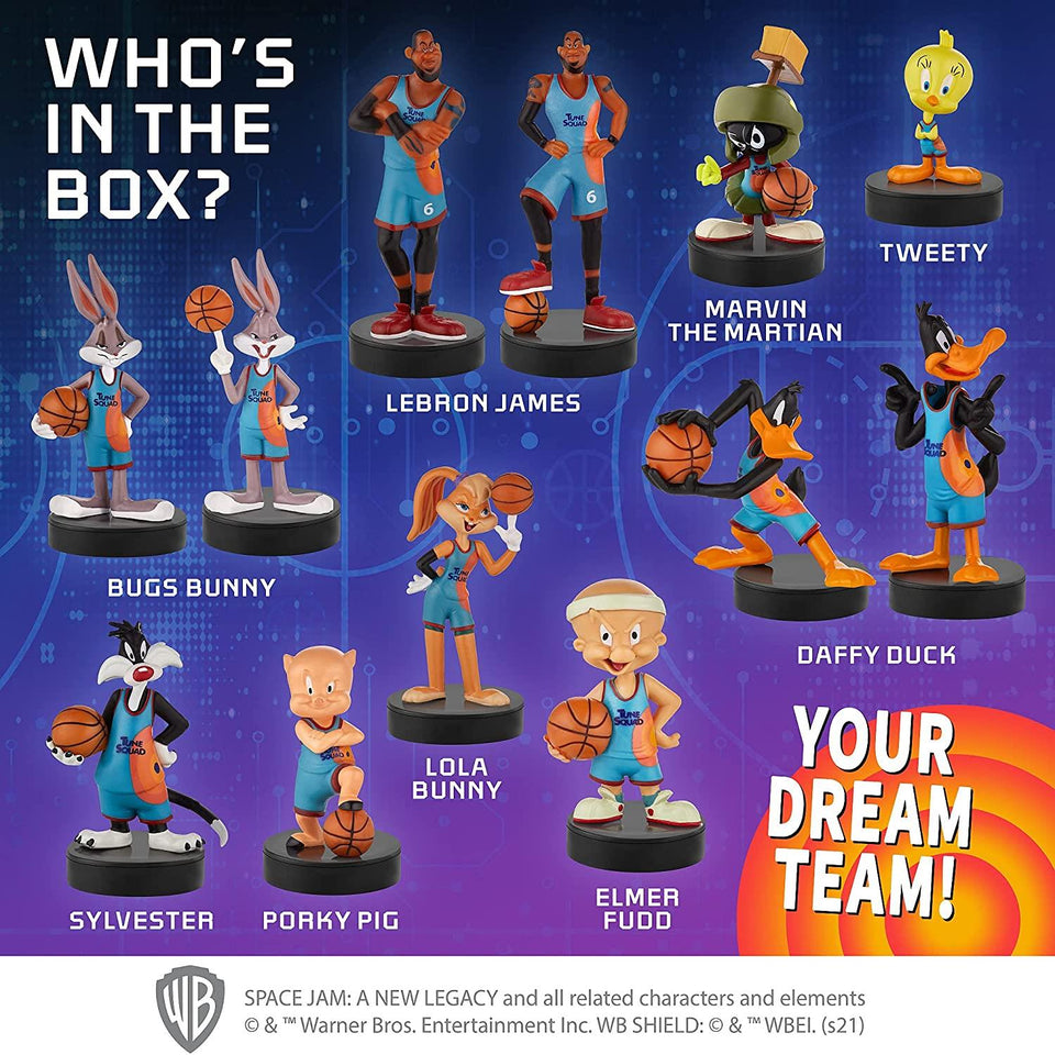 Space Jam New Legacy 12pk Stamps Basketball Looney Tunes LeBron Figures PMI International