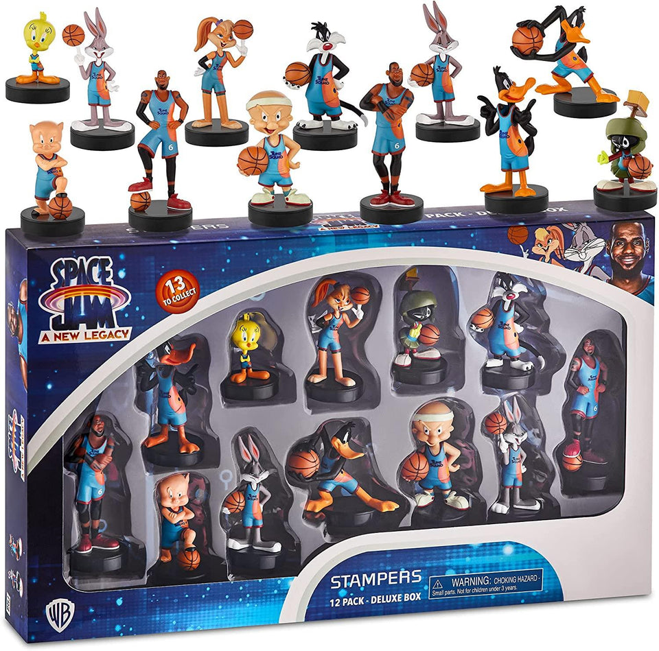 Space Jam New Legacy 12pk Stamps Basketball Looney Tunes LeBron Figures PMI International