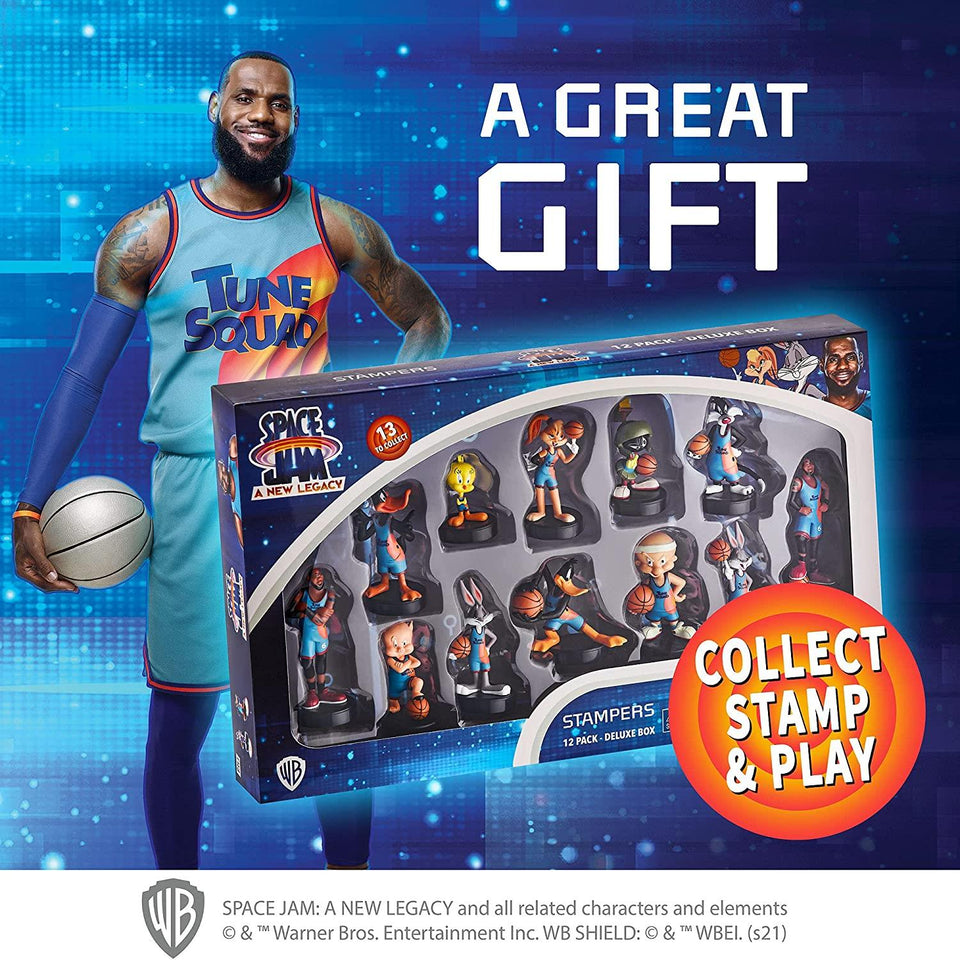 Space Jam New Legacy 12pk Stamps Basketball Looney Tunes LeBron Figures PMI International