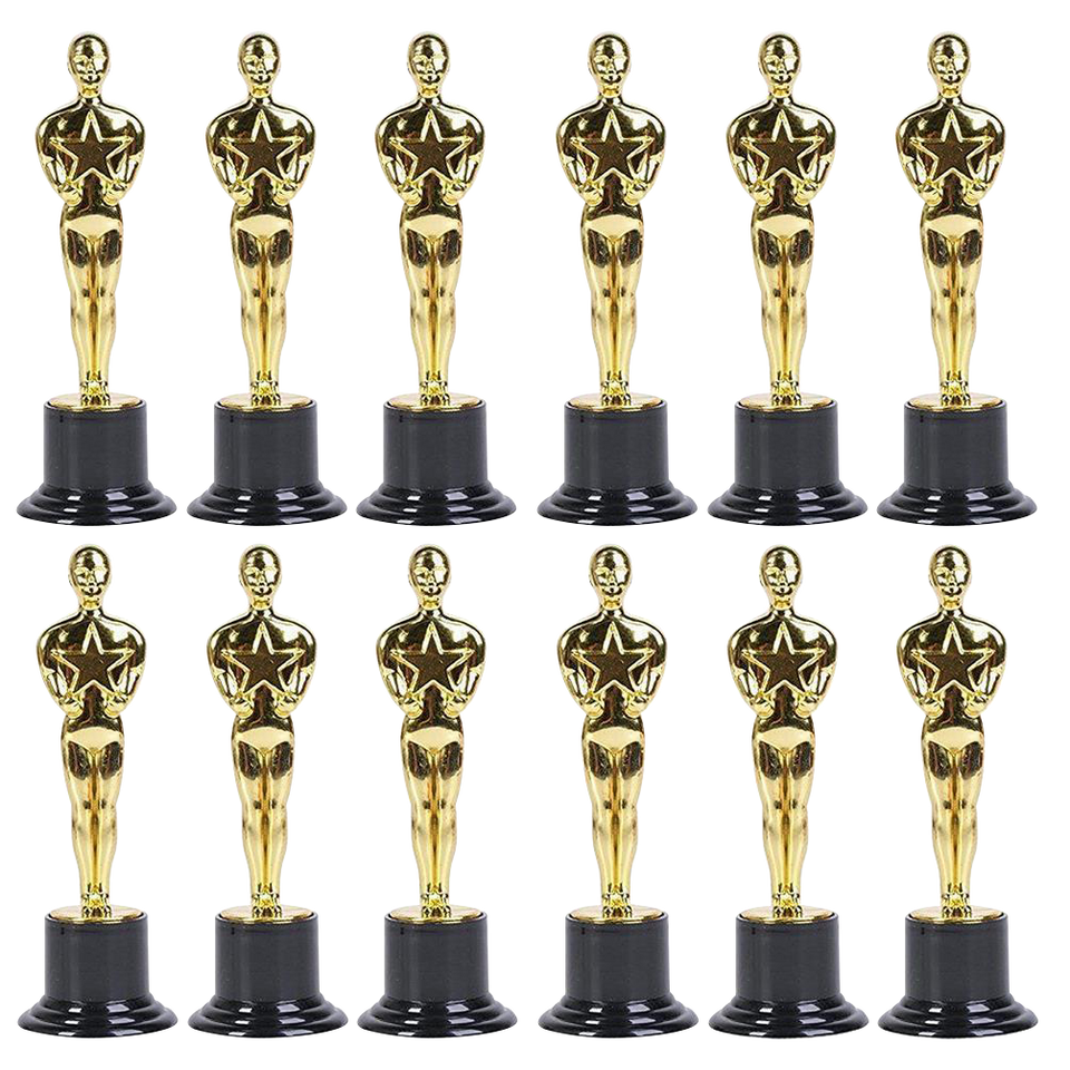 Hollywood Award Gold Trophy 12PK Oscar-Inspired VIP Party Favor Novelty