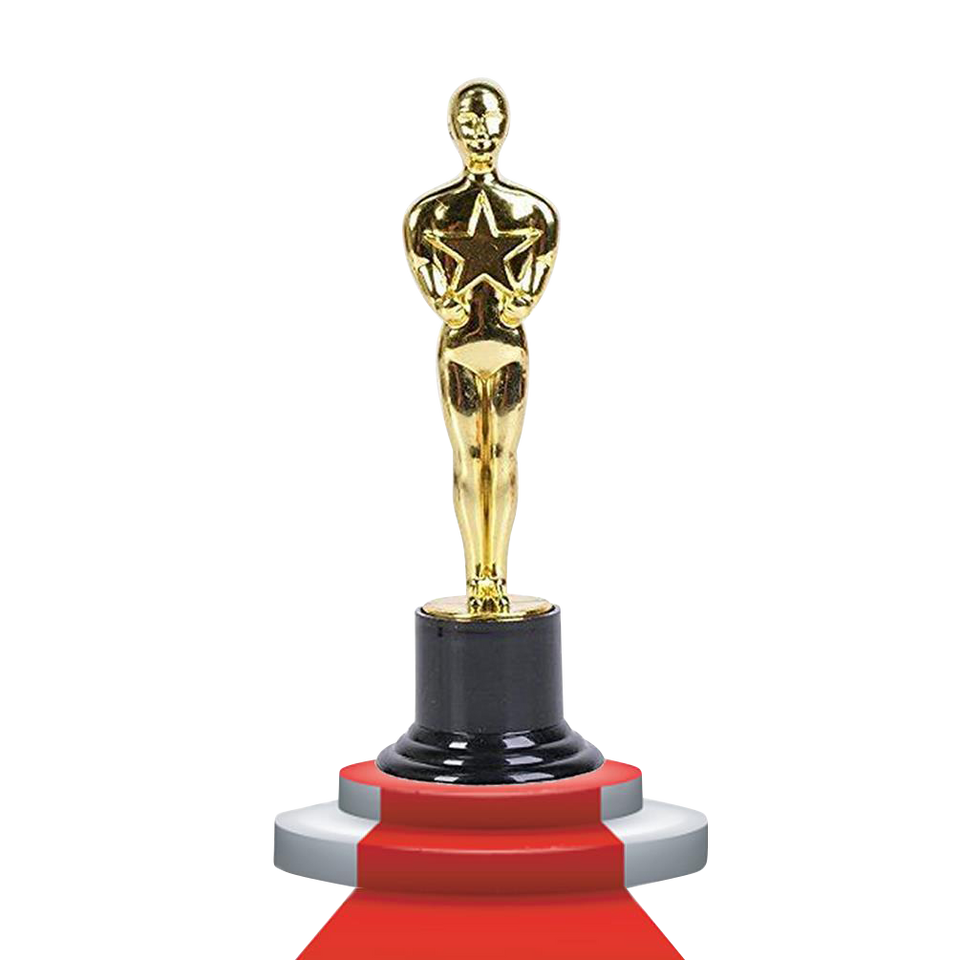 Hollywood Award Gold Trophy 12PK Oscar-Inspired VIP Party Favor Novelty