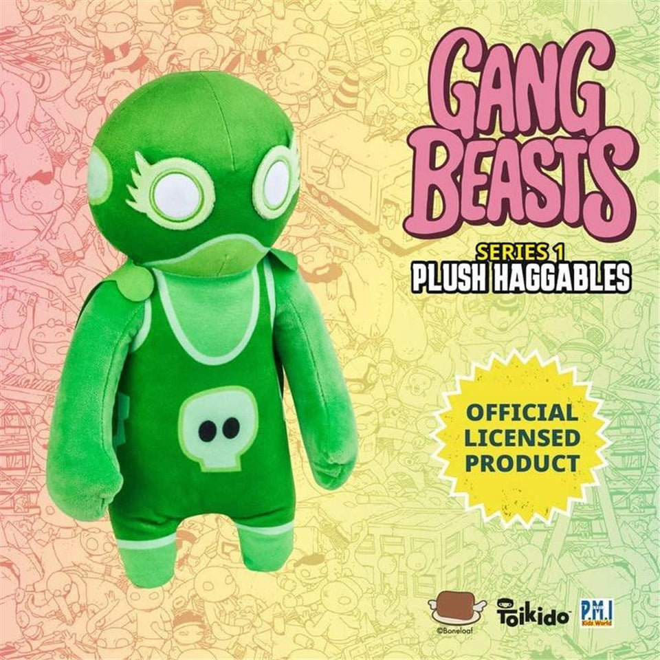 Gang Beasts Green Wrestler Plush 12" Video Game Character Doll Figure PMI International