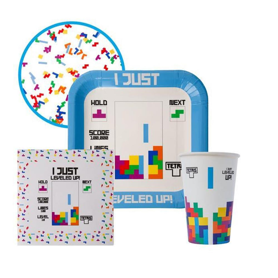 Tetris Party in a Box Kit Retro Video Game Themed Birthday Decor Celebration Mighty Mojo