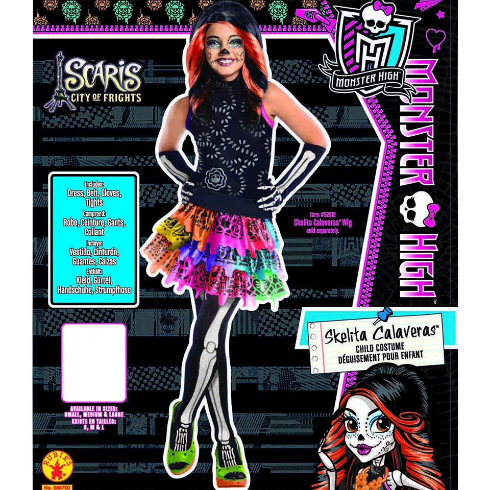 Monster High Skelita Calaveras Girls Licensed Costume - Large
