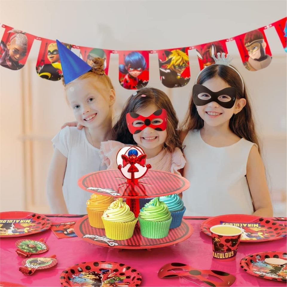 Miraculous Ladybug 17" Mylar Balloons 5pk Cat Nior Kids Party Supplies Mighty Mojo