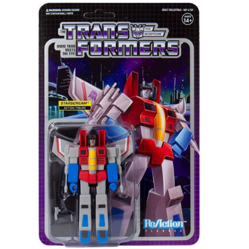 Transformers Starscream Reaction Action Figure - Articulated (Retro)