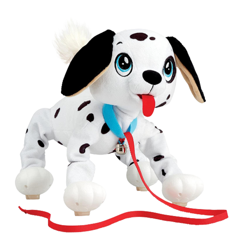 Peppy Pets Dalmatian Dog Walks Runs Interactive Plush Kids