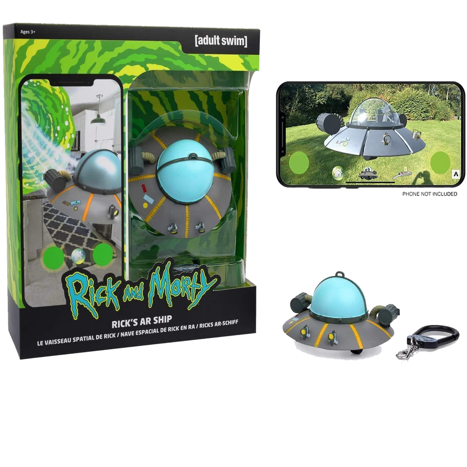 Rick & Morty Virtual Rick's AR Ship Remote Control Spaceship Interactive Toy