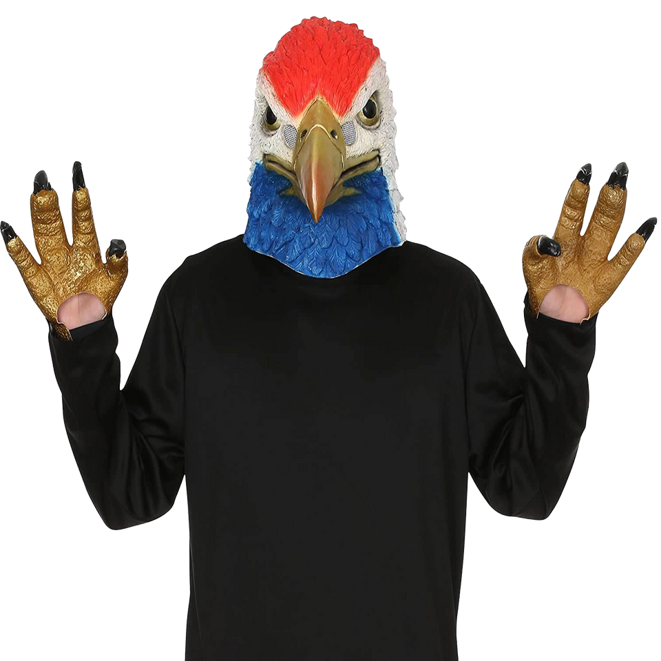 Patriotic USA American Eagle Mask with Hands Costume Political Events