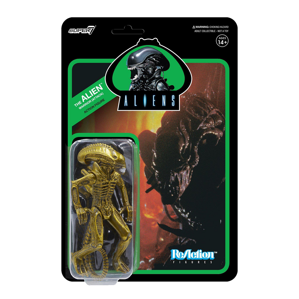 Aliens Xenomorph Attack Warrior Gold Alien Action Figure Horror Movie Franchise