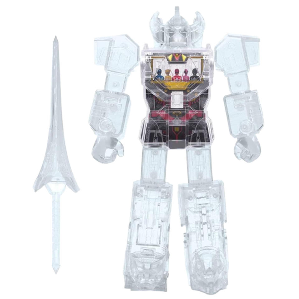 Power Rangers Super Cyborg Clear Megazord Mighty Morphin X-Ray MMPR Figure