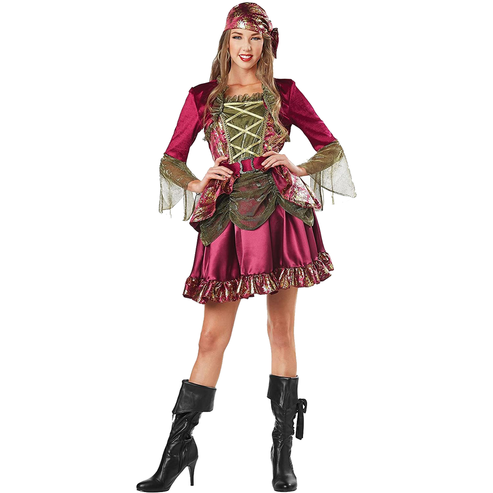lady captain dress Deluxe Authentic Lady Captain Costume Red / S