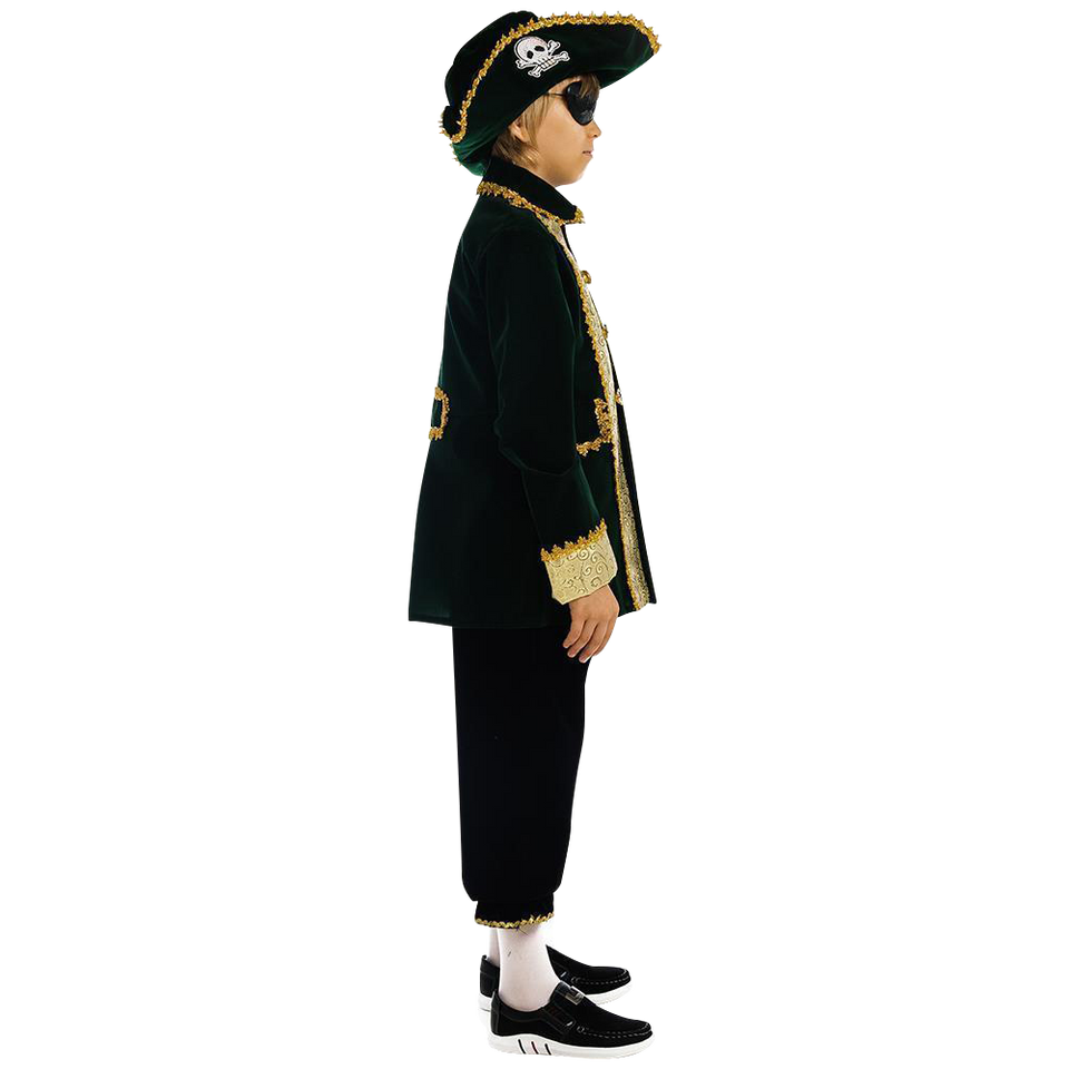 Captain of Pirates Boys Carnival Costume Dress-Up Play Kids - X- Small