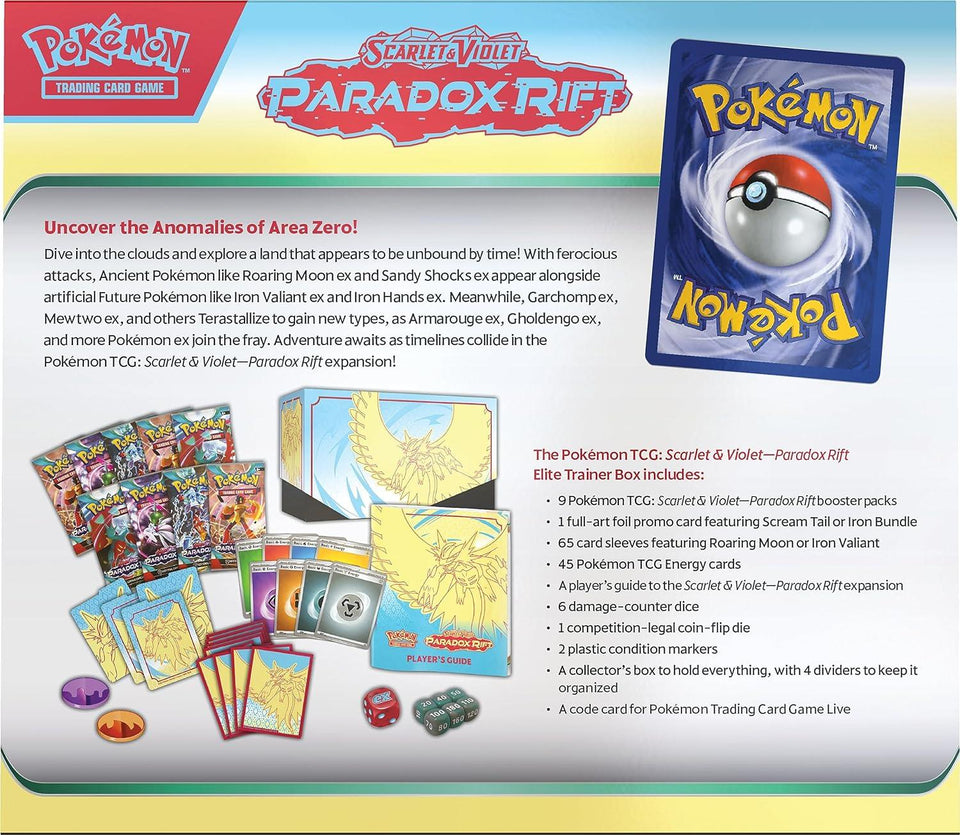Pokemon TCG Roaring Moon Elite Trainer Box Scarlet & Violet Paradox Rift