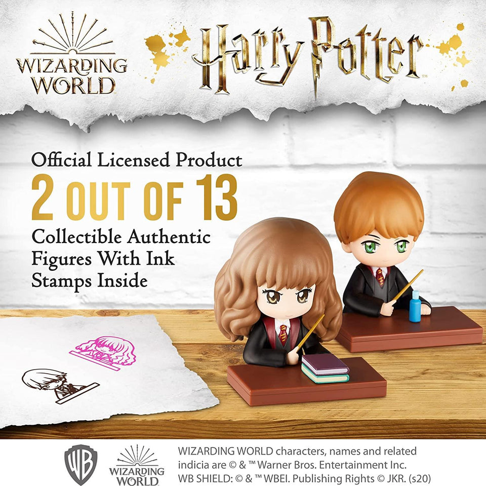 Hermione Granger & Ron Weasley Ink Stampers Figures w/ Potions Harry Potter Movie Characters PMI International